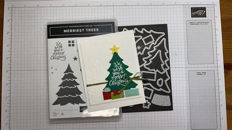 Stampin Up Merriest Trees Christmas Card Tutorial Christmas Card