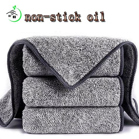 5Pcs Kitchen Anti Grease Efficient Bamboo Charcoal Fiber Wipe Cloth