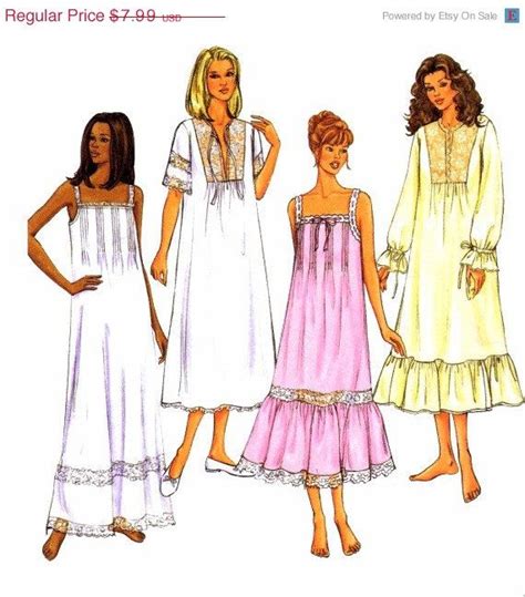 Sale Womens Ruffled Nightgown Pattern Butterick Sewing Pattern