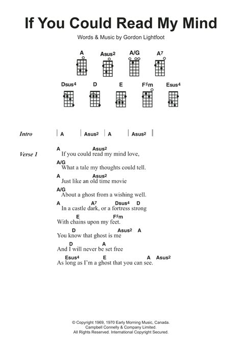 If You Could Read My Mind by Gordon Lightfoot - Ukulele - Guitar Instructor