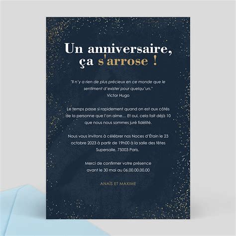 Invitation Anniversaire De Mariage M Mento Popcarte