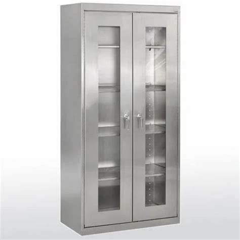 Double Door Powder Coated Hospital Stainless Steel Cupboard At Rs 18500