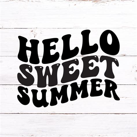 Hello Sweet Summer Svg Retro Summer Svg Summer Svg Glasses Clipart