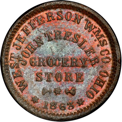 Civilwartokens Oh A A R Pcgs Ms Bn West Jefferson