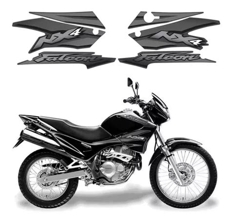 Jogo De Adesivo Moto Honda Nx Falcon Ano Parcelamento Sem Juros