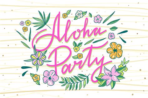 Aloha Party By Redchocolate Illustration | TheHungryJPEG