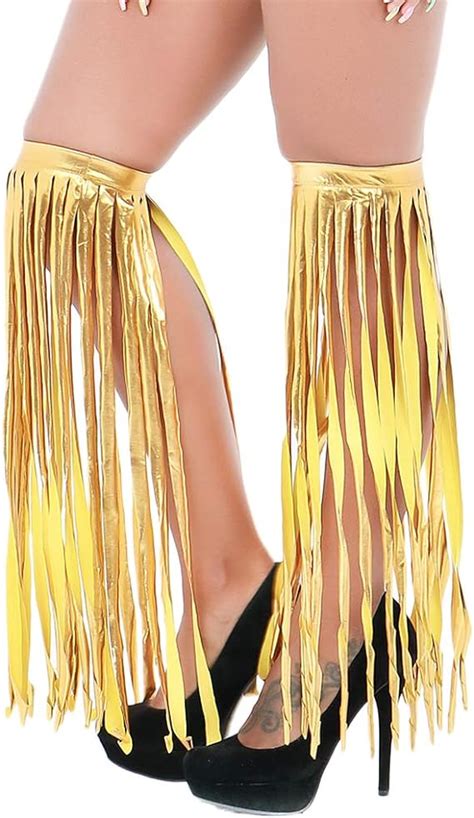 Novias Choice Women Metallic Leg Garters Shiny Leg Tassels