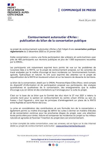 Contournement Autoroutier D Arles Publication Du Bilan De La