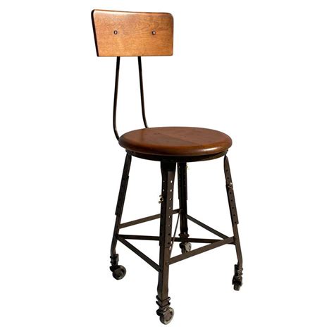 Adjustable Industrial Stool at 1stDibs