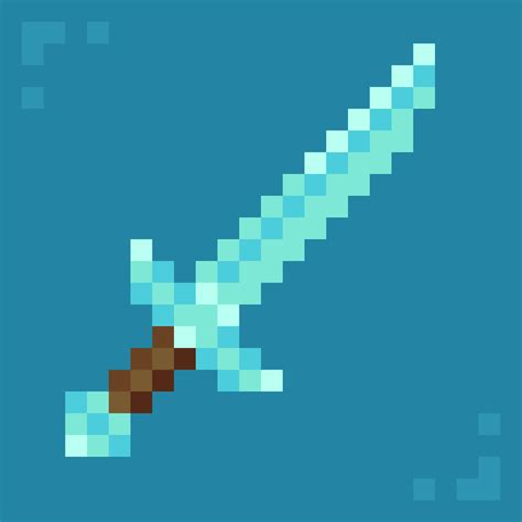 Pixilart Diamond Sword By Polar34