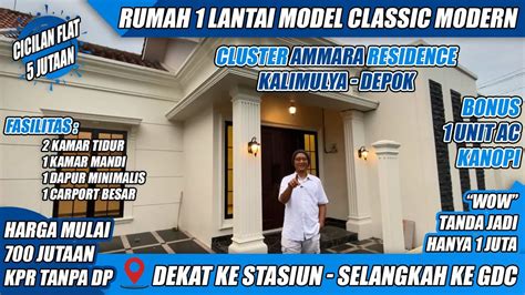 Rumah Lt Siap Huni Cicilan Hanya Jutaan Lokasi Deket Stasiun