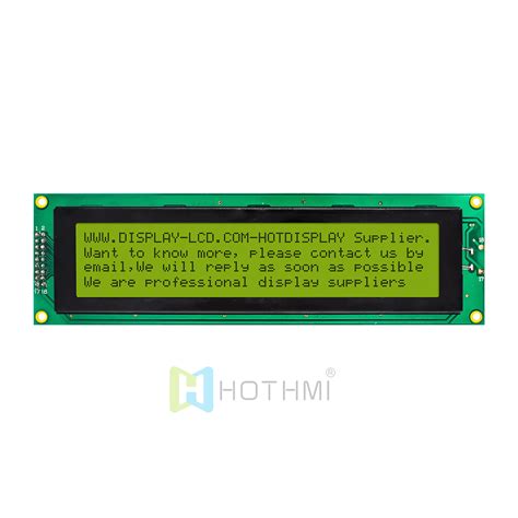 2x16 Character LCD STN Gray MONO Display With Yellow Green Backlight