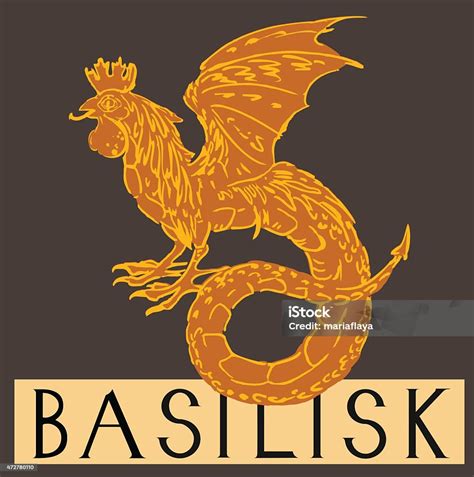 Basilisk Mit Titel Stock Vektor Art und mehr Bilder von Helmbasilisk ...