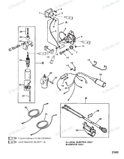 Mercury Outboard 25hp Oem Parts Diagram For Electric Start Components