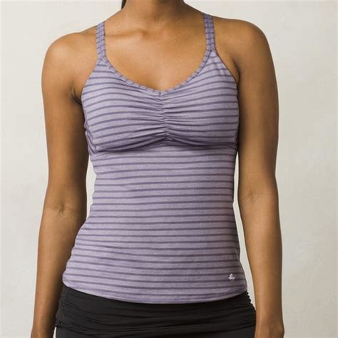 Prana Tops Prana Filament Tank Top Purple Stripe Size Large Poshmark