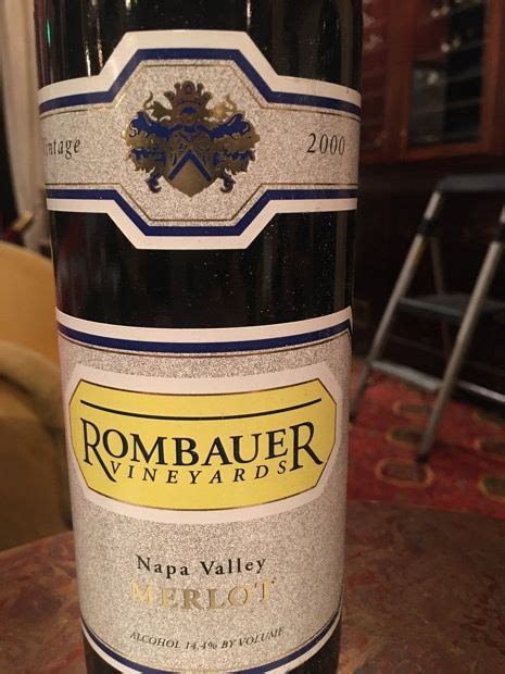 Rombauer Vineyards Merlot Napa Valley Usa California Napa