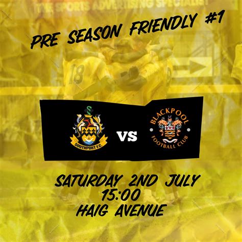 Southport Football Club on Twitter: "Our first pre-season game gets underway tomorrow against ...