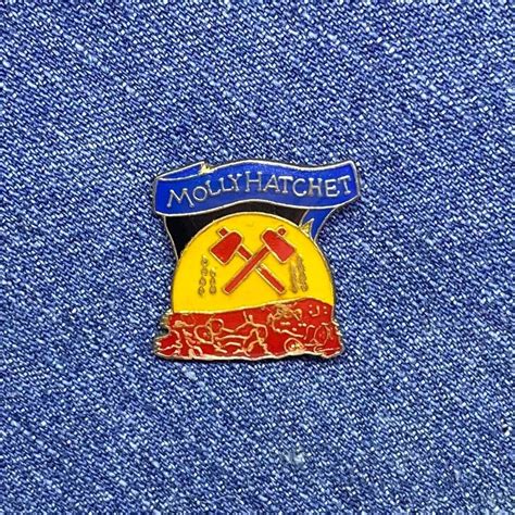 Vintage Molly Hatchet Lapel Pin 1980s Rock Band Enamel Pin Tie Etsy