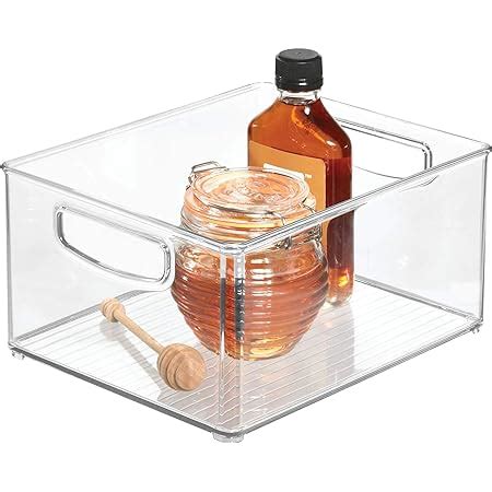 Idesign Caja Transparente Con Asa Organizador De Cocina Grande De