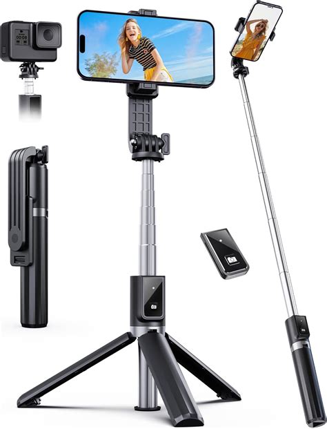 Amazon.com: Selfie Stick Travel Tripod for Cell Phone with Remote