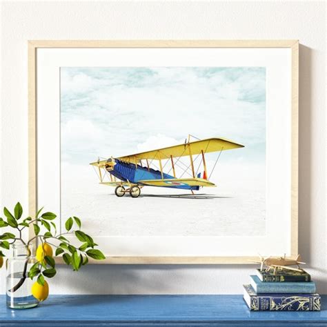 Vintage Airplane Nursery Decor Printable Art The Crown Etsy