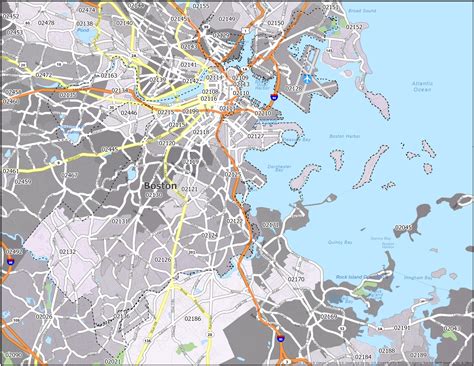 Boston Zip Code Map - GIS Geography