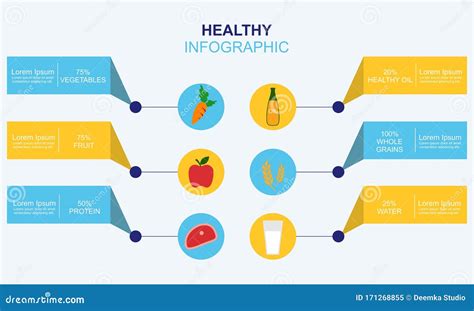 Infographic Healthy Food Sport And Wellness Template Illustration