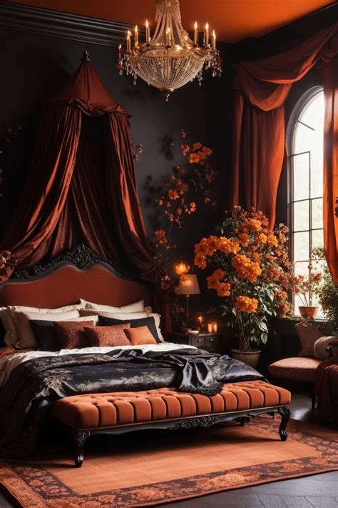 Drift Into A Realm Of Serenity In This Burnt Orange Dream Bedroom Fall Retreat The Rich Hues Of