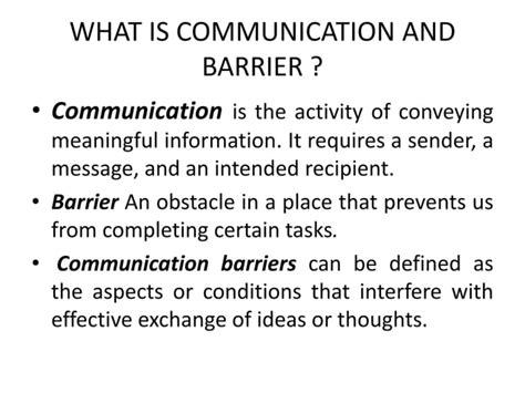 Barriers Of Communication Ppt