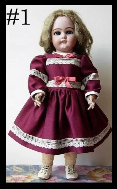 Robe Poup E Ancienne Sfbj Jumeau Kestner Halbig Heubach Dress Antique