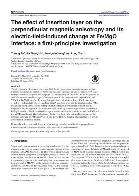 The Effect Of Insertion Layer On The Perpendicular Magnetic Anisotropy