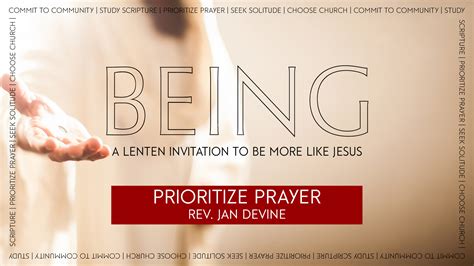 Message Prioritize Prayer From Rev Jan Devine Living Hope Church