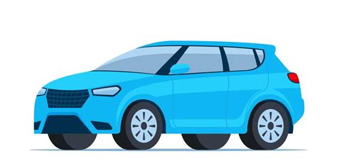 Blue modern Suv car, side view. Vector illustration. 20294473 Vector ...