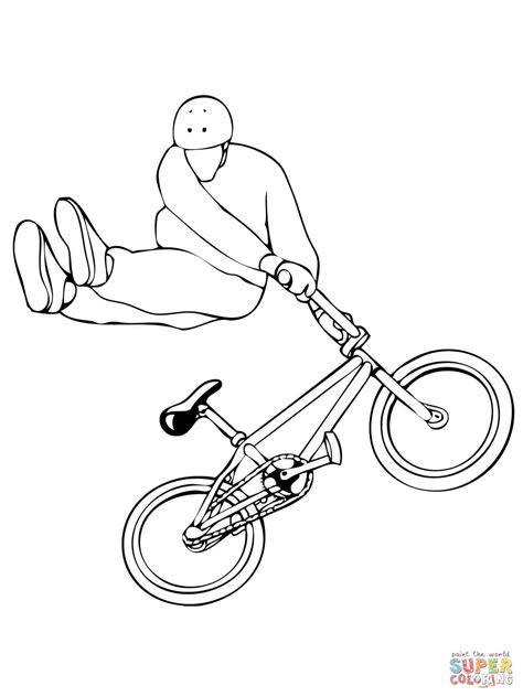 Dibujo De Salto Trasero Con Bmx Para Colorear Dibujos Para Colorear Imprimir Gratis