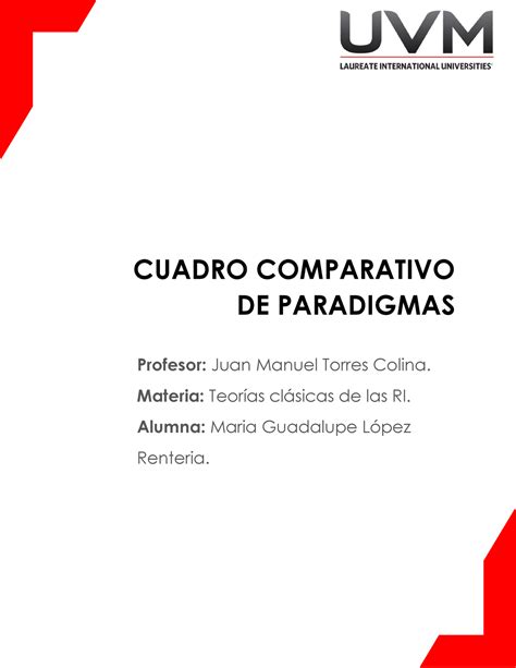 Cuadro Comparativo Diferentes Dificiones Y Uso De Paradigmas Cuadro