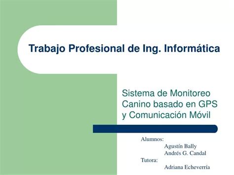 Ppt Trabajo Profesional De Ing Inform Tica Powerpoint Presentation