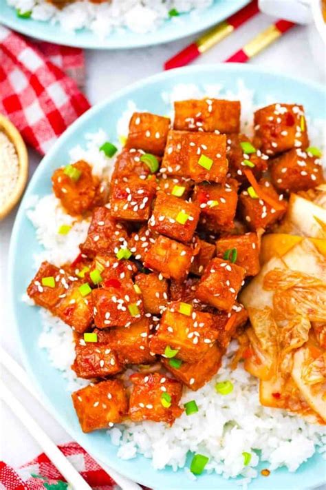 Korean Spicy Tofu Recipe - Vegan & Crispy! - Sweet and Savory Meals