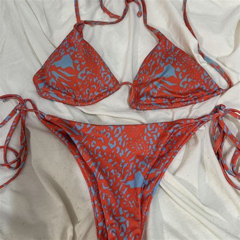 Red And Blue Bikini Set Bikinilife Depop