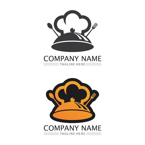 Plantilla De Logotipo De Chef De Sombrero Vector Premium