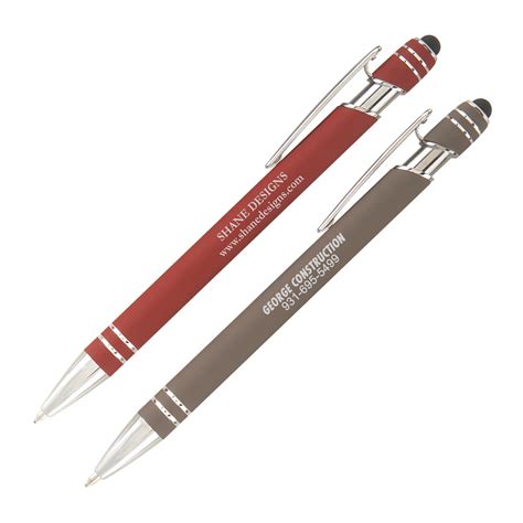 Promotional Soft Touch Admiral Pen Stylus Top National Pen