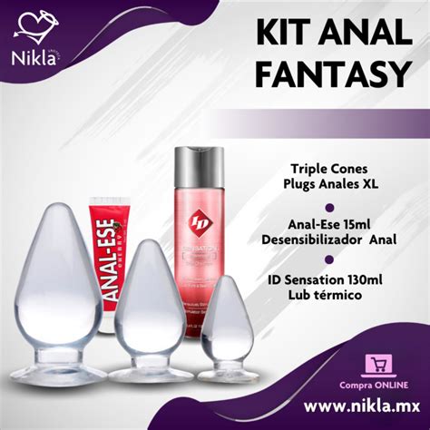 Kit Anal Fantasy Set De Lubricante Anal Y Plugs Anales Dilatadores