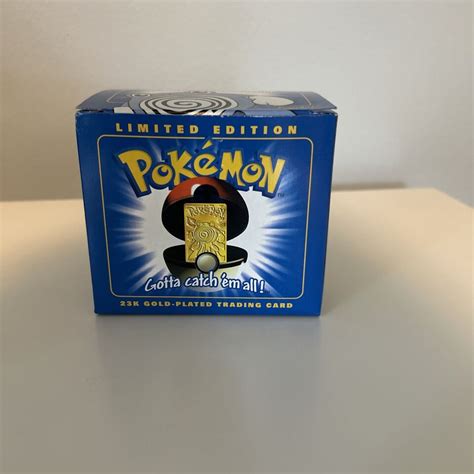 Poliwhirl Pokemon K Gold Plated Trading Card Ball By Burger King