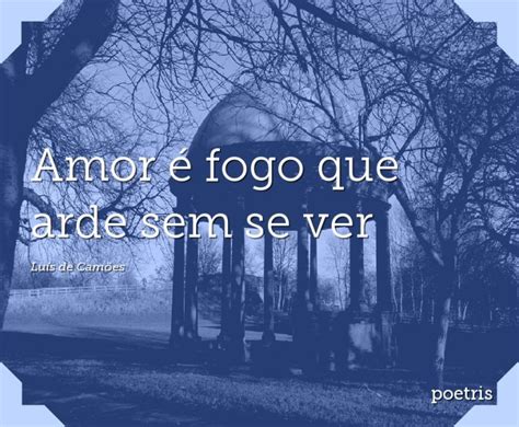 Amor é Fogo Que Arde Sem Se Ver Luís De Camões Poetris