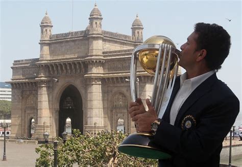 Sachin Tendulkar with ICC World Cup Trophy 2011 ~ Imagesforall