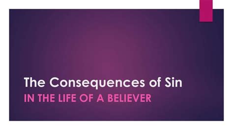 The consequences of sin | PPT