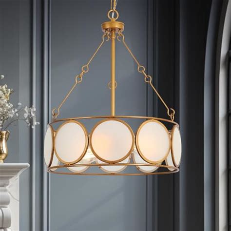 Buy Ksana Gold Chandelier Light Drum Pendant Light Fixtures Modern