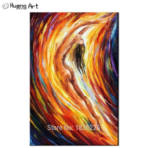 Handmade Abstract Nude Women Portrait Canvas Art Painting Bar Or