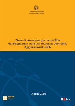 Piano Di Attuazione Per L Anno Del Programma Statistico Nazionale