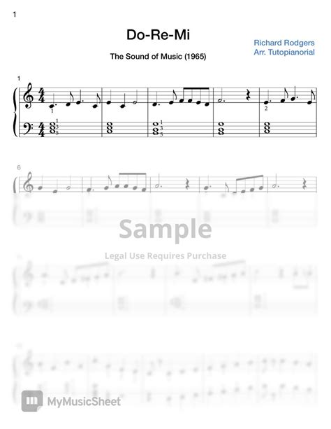 Do Re Mi The Sound Of Music Sheets By Tutopianorial