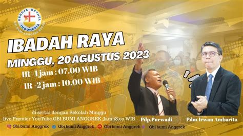 Live Streaming Ibadah Raya Minggu Agustus Jam